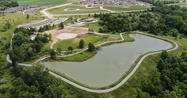 Aerial View of Smith Park Lake Trail