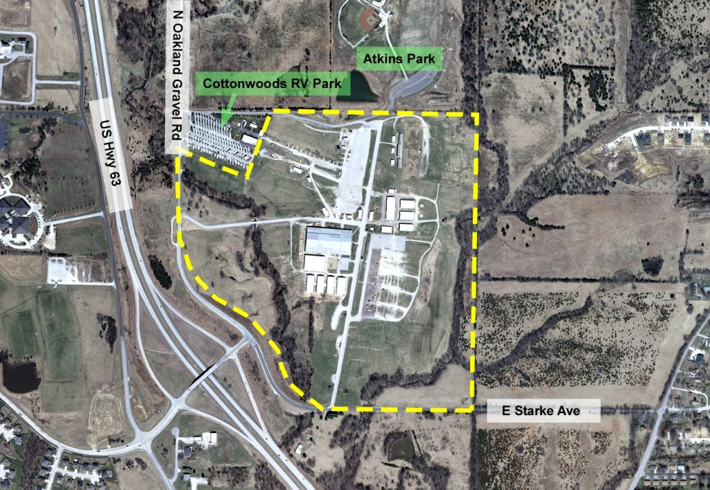 Aerial map of the fairgrounds property