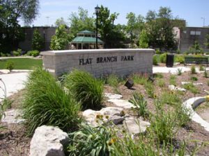 Flat Branch Park sign off of 4th Street