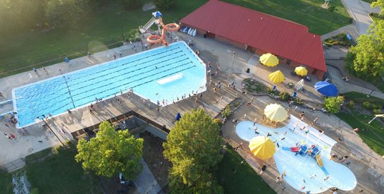 Albert-Oakland Family Aquatic Center aerial