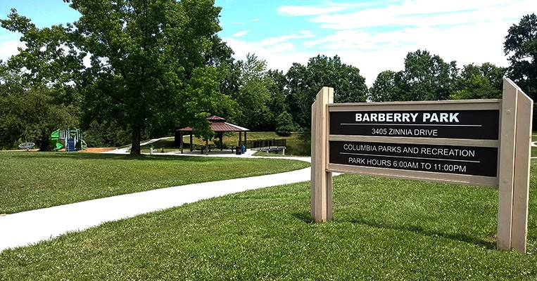 Barberry Park Sign