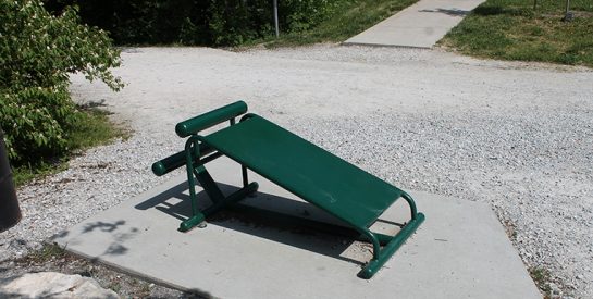 Workout Bench at Forum Nature Area Exercise Station