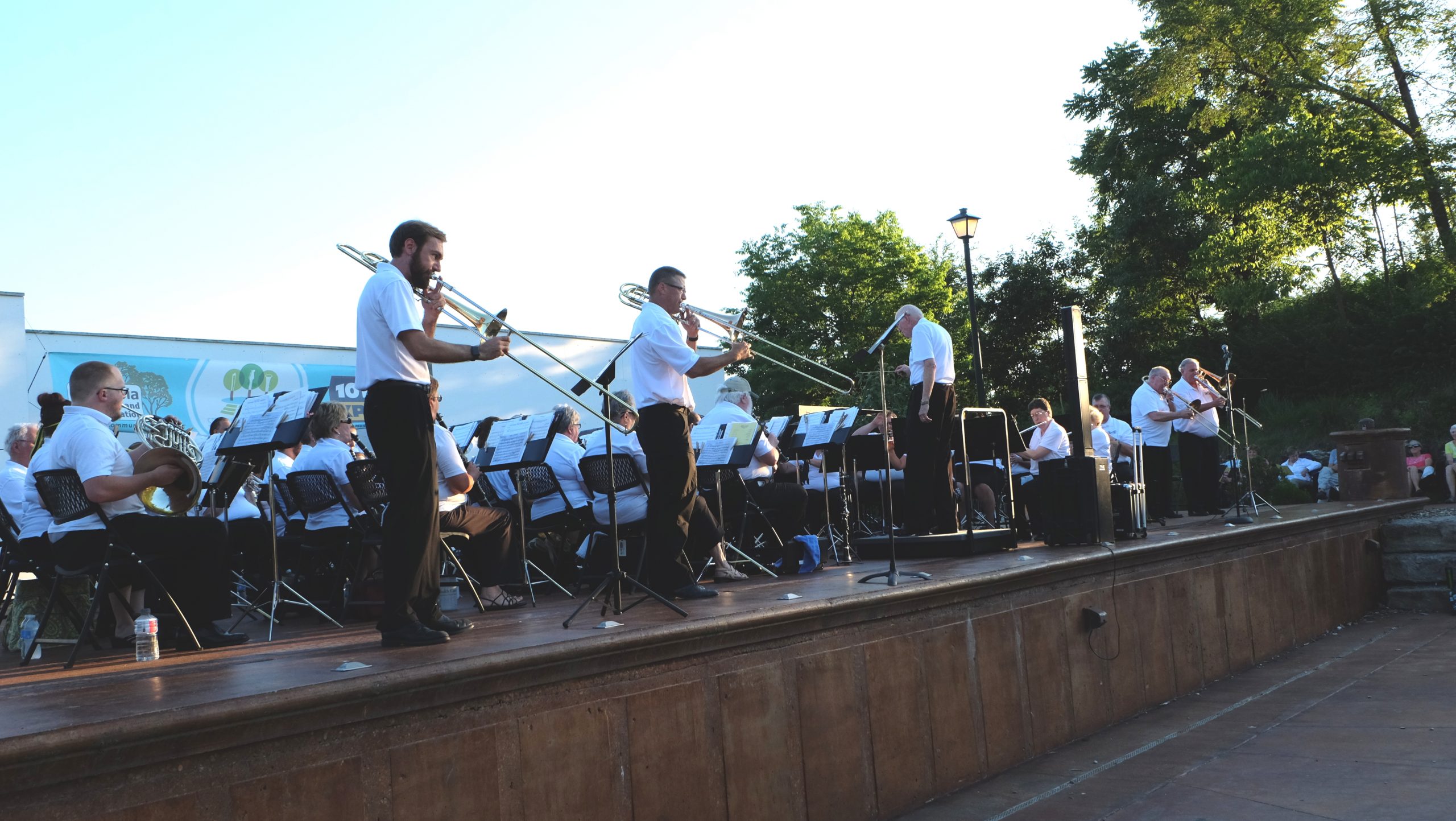 The Missouri Symphony Society performs at Stephens Lake Park.