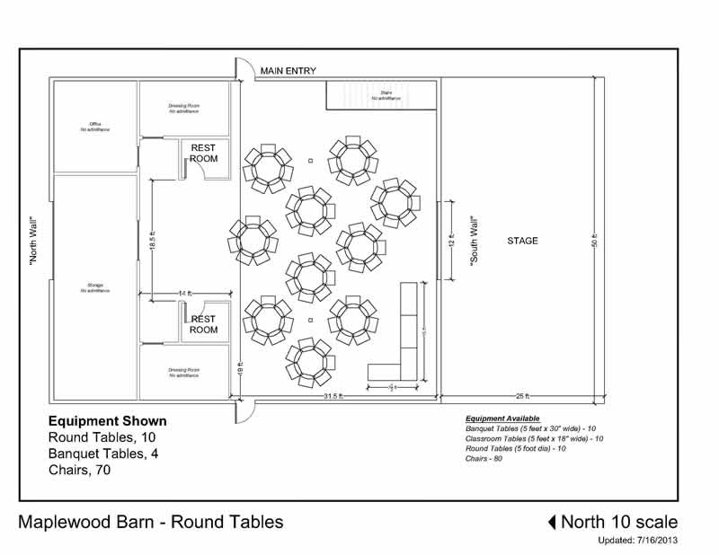 Maplewood barn round table layout