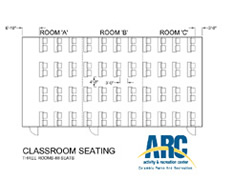 Classroom-Style Meeting Room Layout for Full Room
