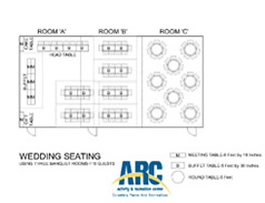 Wedding Reception Layout for Full Room