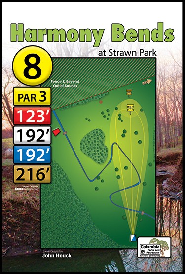 Harmony Bends Hole #8 Tee Sign