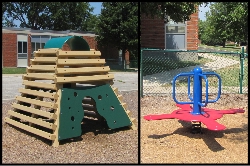 Fairview Elementary School Fort and Teeter-Totter - City/School Co-op Playground Project