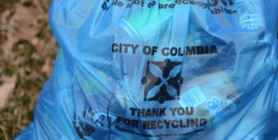 City of Columbia blue recycling bag