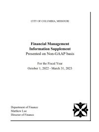 FY 2023 Financial Management Information Supplement: Non-GAAP 6 Month