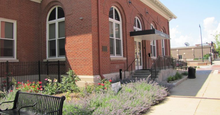 Outside the Gentry Building.