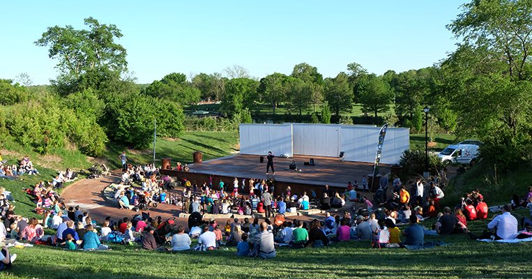 Spectators at Stephens Lake Amphitheater